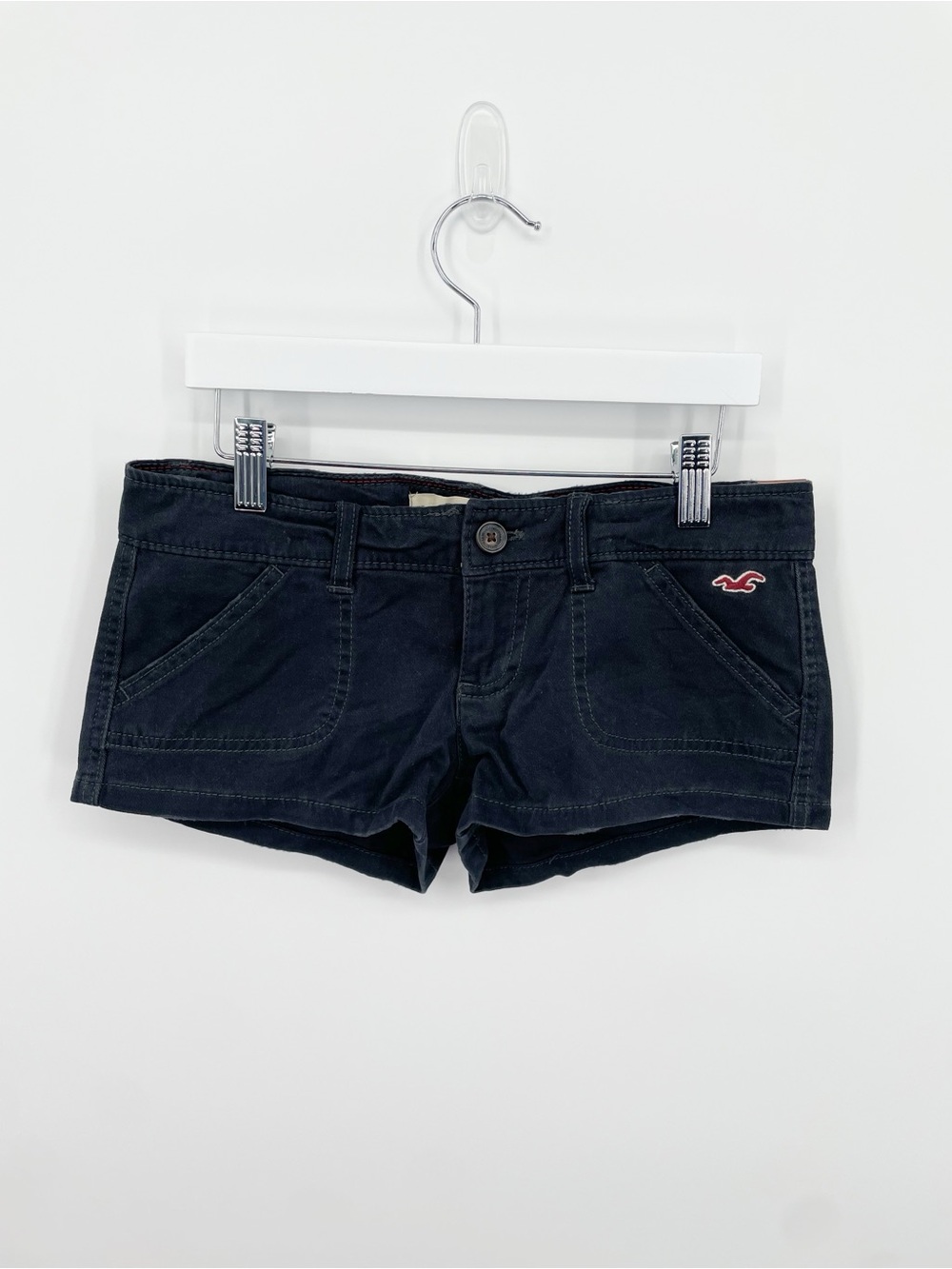 NEW Y2K Hollister Blue Navy Twill Mini Shorts